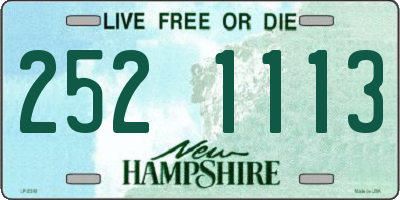 NH license plate 2521113