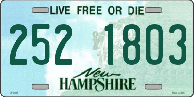 NH license plate 2521803
