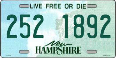 NH license plate 2521892