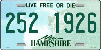 NH license plate 2521926