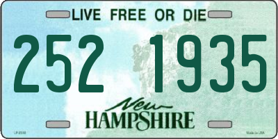 NH license plate 2521935