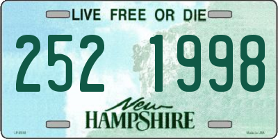 NH license plate 2521998