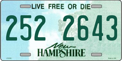 NH license plate 2522643