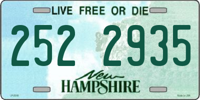 NH license plate 2522935