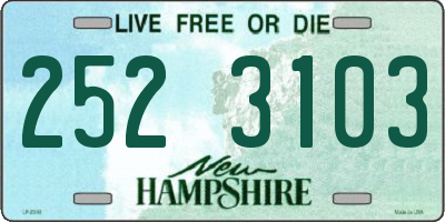 NH license plate 2523103