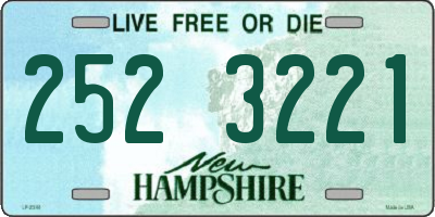 NH license plate 2523221