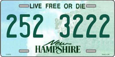 NH license plate 2523222