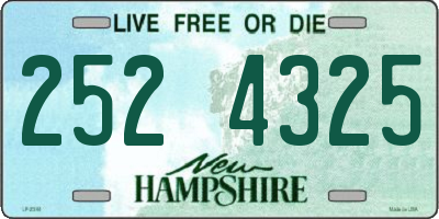 NH license plate 2524325