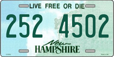 NH license plate 2524502