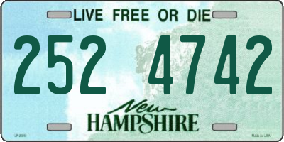 NH license plate 2524742