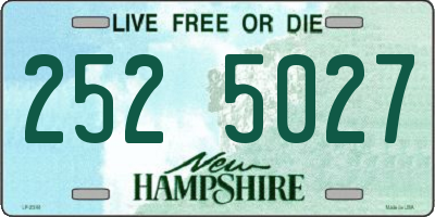 NH license plate 2525027
