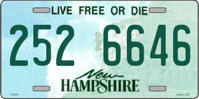 NH license plate 2526646