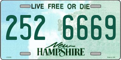 NH license plate 2526669