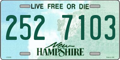 NH license plate 2527103