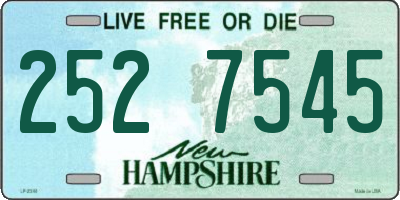 NH license plate 2527545