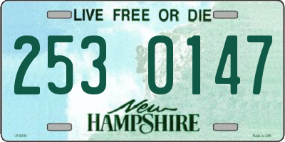 NH license plate 2530147