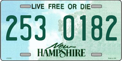 NH license plate 2530182