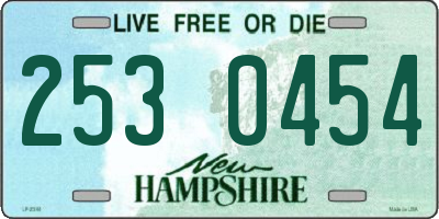NH license plate 2530454