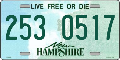NH license plate 2530517