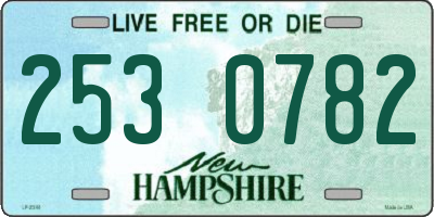 NH license plate 2530782