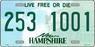 NH license plate 2531001
