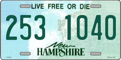 NH license plate 2531040