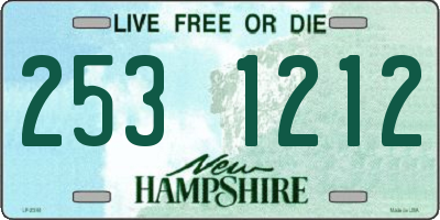 NH license plate 2531212