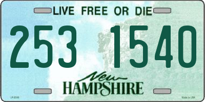 NH license plate 2531540