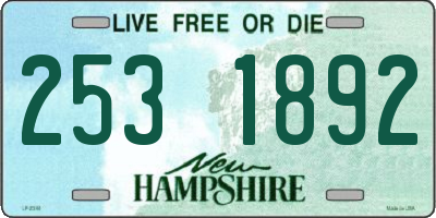 NH license plate 2531892