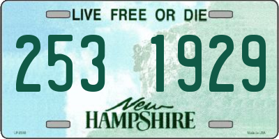 NH license plate 2531929