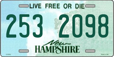 NH license plate 2532098