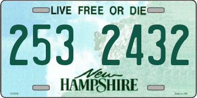 NH license plate 2532432