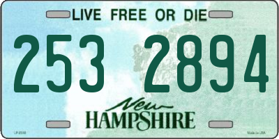 NH license plate 2532894