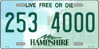 NH license plate 2534000