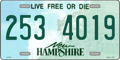 NH license plate 2534019