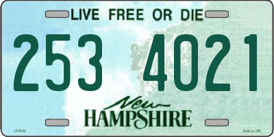 NH license plate 2534021