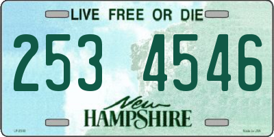 NH license plate 2534546