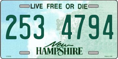 NH license plate 2534794