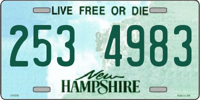 NH license plate 2534983