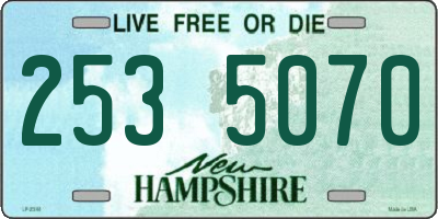 NH license plate 2535070