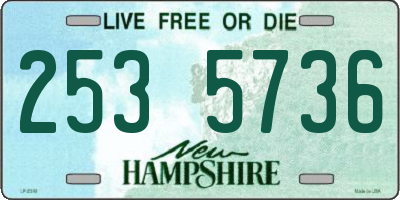 NH license plate 2535736