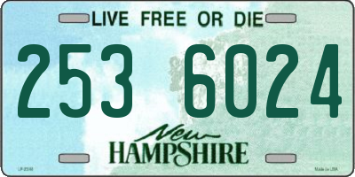 NH license plate 2536024