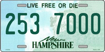 NH license plate 2537000