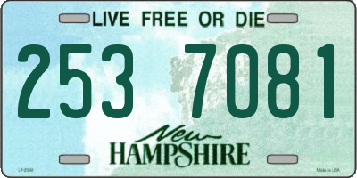 NH license plate 2537081
