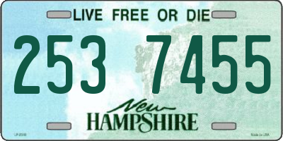 NH license plate 2537455