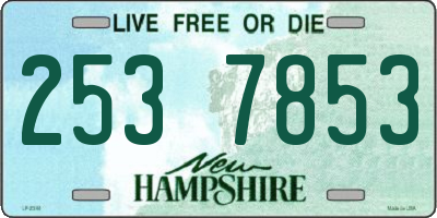 NH license plate 2537853