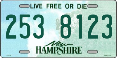 NH license plate 2538123