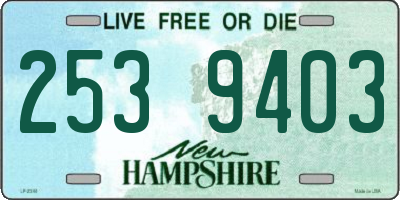 NH license plate 2539403