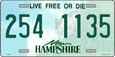 NH license plate 2541135