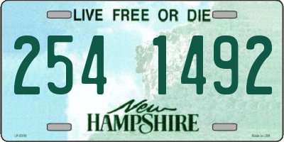 NH license plate 2541492